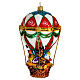 Weihnachstmann im Heißluftballon, Weihnachtsbaumschmuck aus mundgeblasenem Glas s6