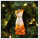 Gato oriental enfeite vidro soprado árvore Natal s2