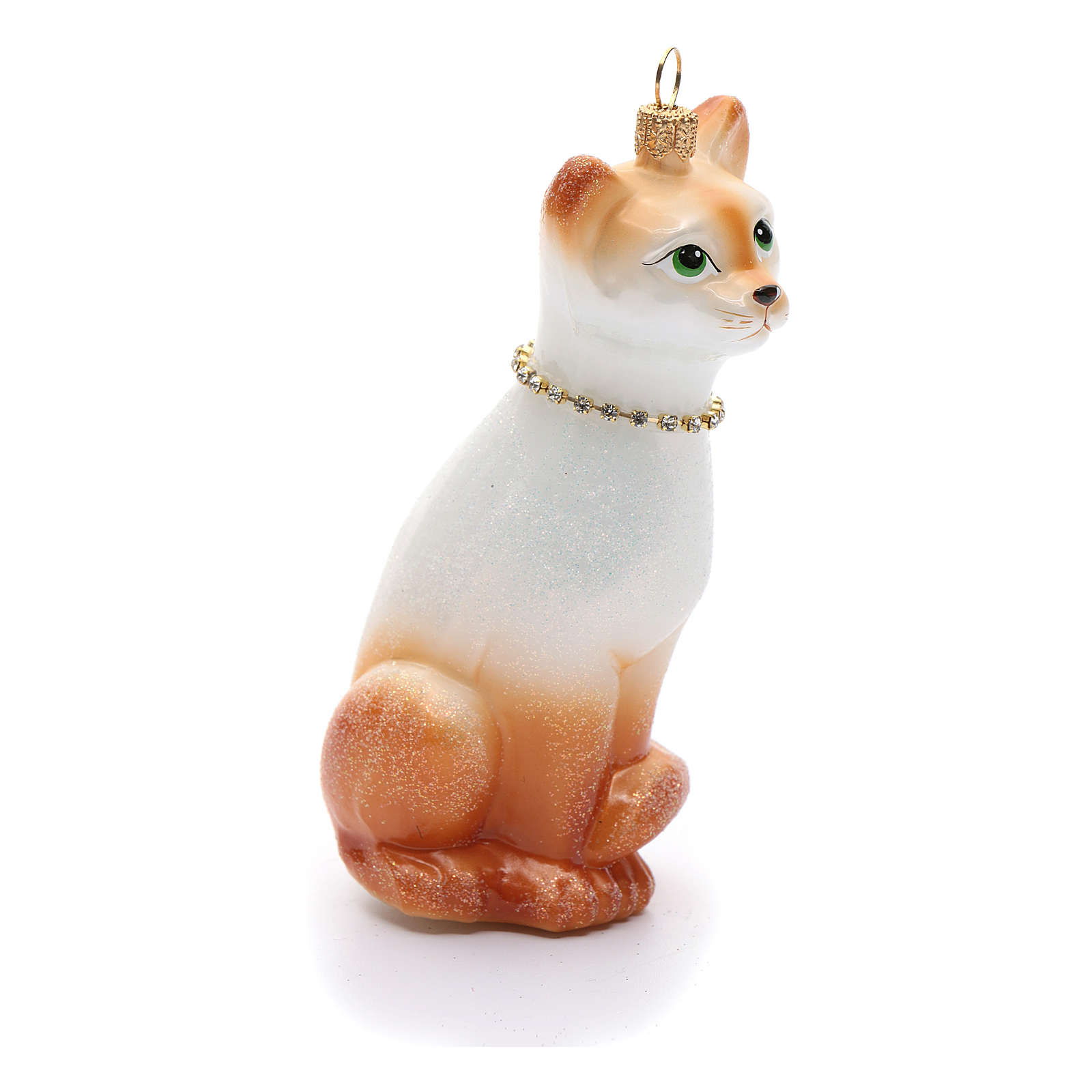 Blown Glass Christmas Ornament Oriental Shorthair Cat Online