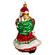 Blown glass Christmas ornament, Santa Claus with gifts s5