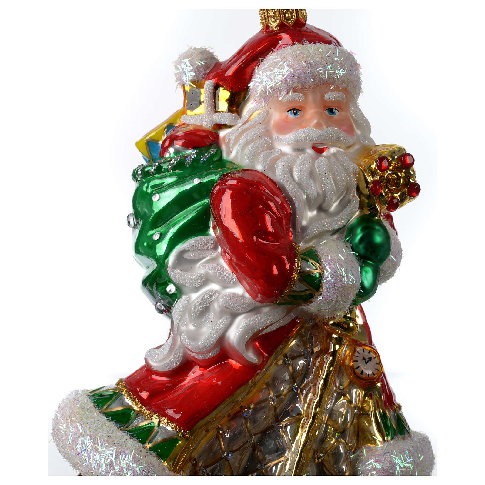Blown glass Christmas ornament, Santa Claus with gifts | online sales