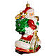 Blown glass Christmas ornament, Santa Claus with gifts s4