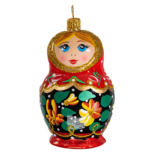 Blown glass Christmas ornament, matryoshka 1