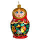 Muñeca Rusa adorno vidrio soplado para Árbol de Navidad s1