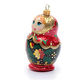 Blown glass Christmas ornament, matryoshka