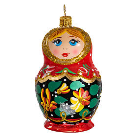 Blown glass Christmas ornament, matryoshka