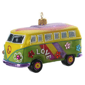 Décorations sapin verre soufflé: Décoration sapin verre soufflé camionette hippie