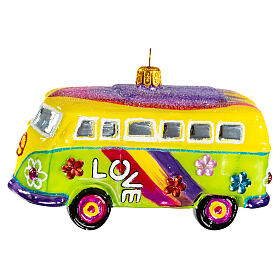 Pulmino Hippie decorazione vetro soffiato Albero Natale