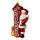 Blown glass Christmas ornament, Santa Claus in Chicago s3