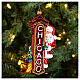 Blown glass Christmas ornament, Santa Claus in Chicago s2
