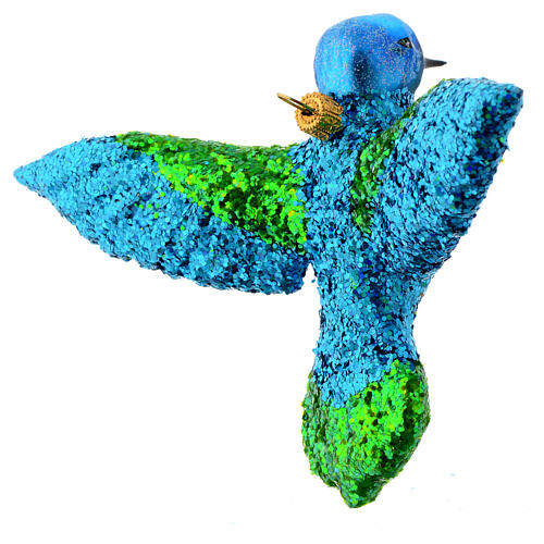Blown glass Christmas ornament, hummingbird 3