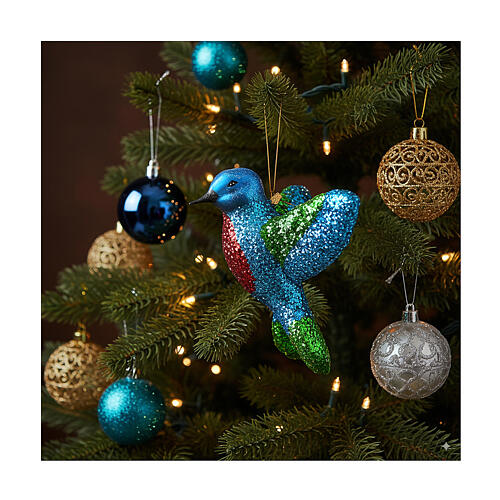 Colibrì decorazione vetro soffiato Albero Natale 2