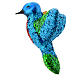 Colibrì decorazione vetro soffiato Albero Natale s1