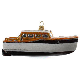 Christbaumschmuck aus mundgeblasenen Glas: Yacht mundgeblasenen Glas für Tannenbaum