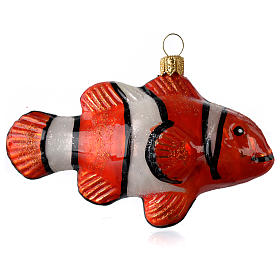 Décoration sapin Noël verre soufflé poisson-clown (Nemo)
