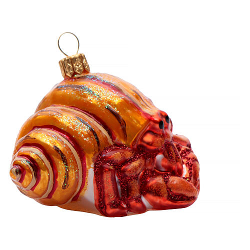 Décoration sapin Noël verre soufflé pagurus 3