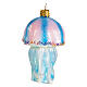 Blown glass Christmas ornament, jellyfish s1