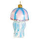 Blown glass Christmas ornament, jellyfish s3