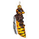 Blown glass Christmas ornament, bee s4
