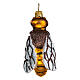 Blown glass Christmas ornament, bee s5