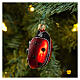 Blown glass Christmas ornament, ladybug s2