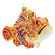 Blown glass Christmas ornament, red lionfish s4