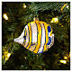 Blown glass Christmas ornament, butterflyfish s2