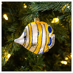 Pesce farfalla decorazione Albero di Natale vetro soffiato