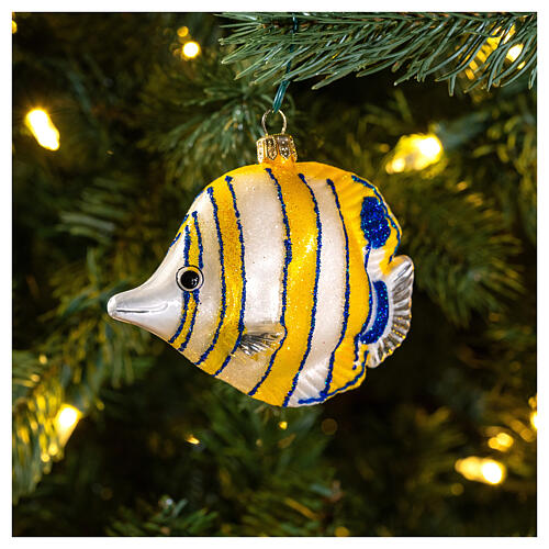 Pesce farfalla decorazione Albero di Natale vetro soffiato 2