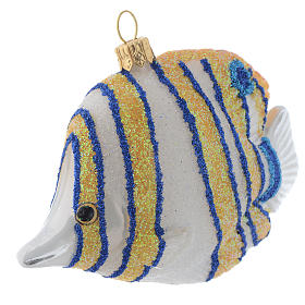 Blown glass Christmas ornament, butterflyfish