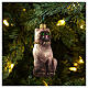Blown glass Christmas ornament, Siamese cat s2