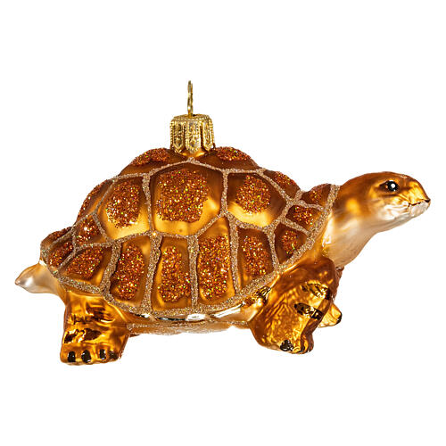 Blown glass Christmas ornament, Galápagos tortoise 1