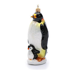 Christbaumschmuck aus mundgeblasenen Glas: Kaiserpinguin mundgeblasenen Glas für Tannenbaum
