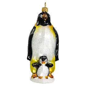 Pinguim-imperador enfeite árvore Natal vidro soprado