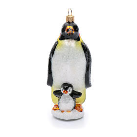 Blown glass ornaments: Blown glass Christmas ornament, emperor penguin