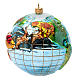 Blown glass Christmas ornament, Santa Claus around the world s2