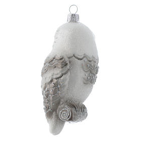 Blown glass Christmas ornament, snowy owl