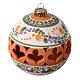 Drilled country ball in terracotta Deruta 100 mm s2