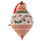 Double pointed Christmas tree bauble in terracotta 120 mm s1