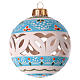 Christmas ball in white decorated terracotta diam. 80 mm s2