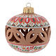 Drilled country terracotta Christmas bauble Deruta 80 mm s1