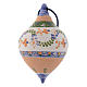 Double pointed Christmas bauble in terracotta from Deruta 100 mm s1