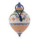 Double pointed Christmas bauble in terracotta from Deruta 100 mm s2