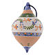 Pallina a doppia punta per Natale terracotta Deruta 100 mm s1