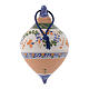 Pallina a doppia punta per Natale terracotta Deruta 100 mm s2