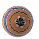 Pointed blue Christmas bauble in terracotta from Deruta 100 mm s2