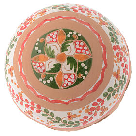 Bola árvore de Natal vermelha terracota Deruta 100 mm