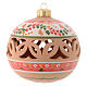 Drilled Christmas tree ball in terracotta 100 mm s1