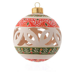 White ball in terracotta 80 mm