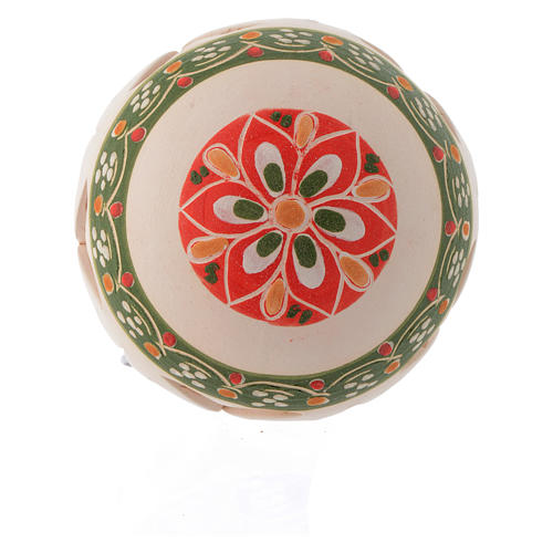 White ball in terracotta 80 mm 2